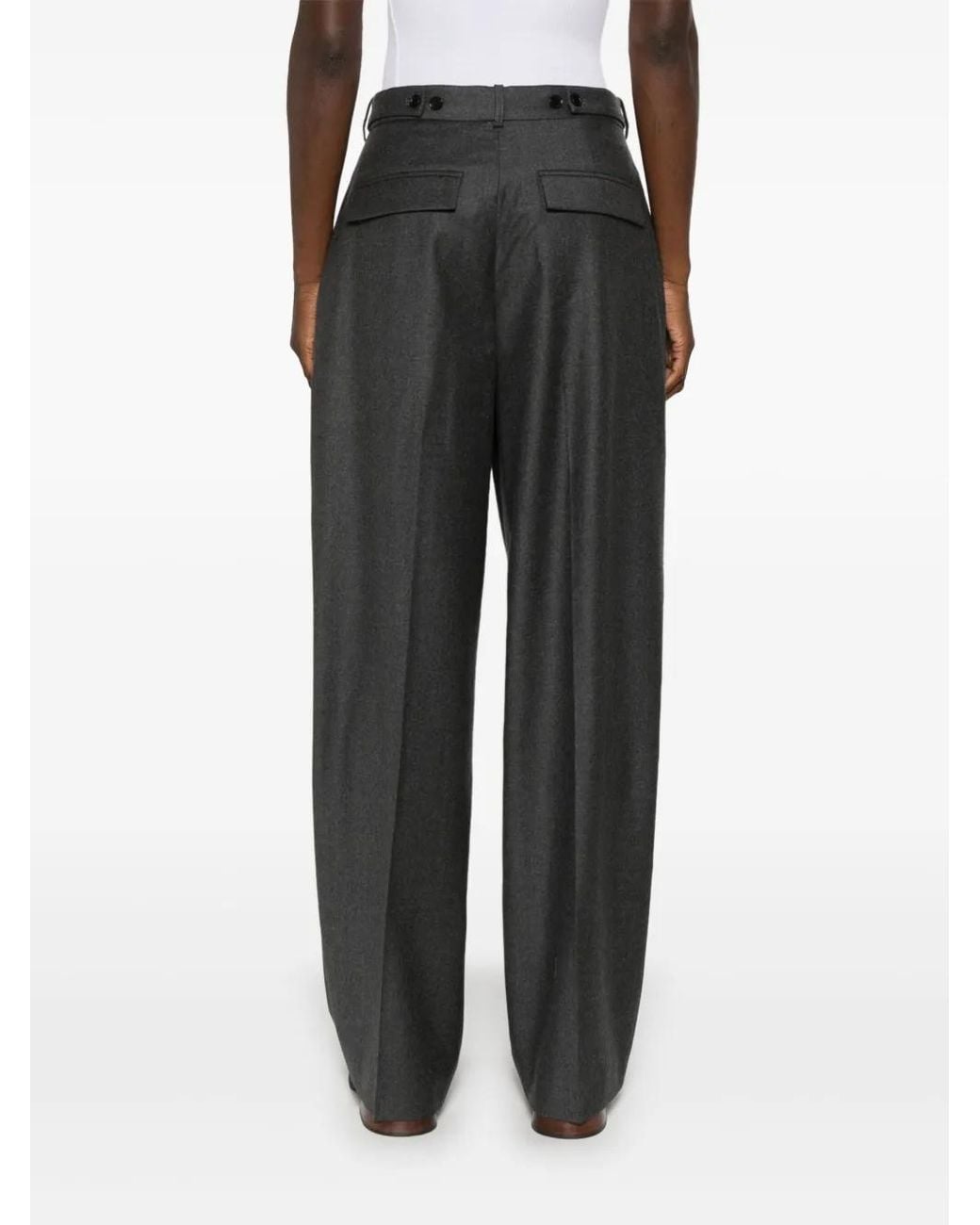 Rohe Gray Wide-Leg Trousers