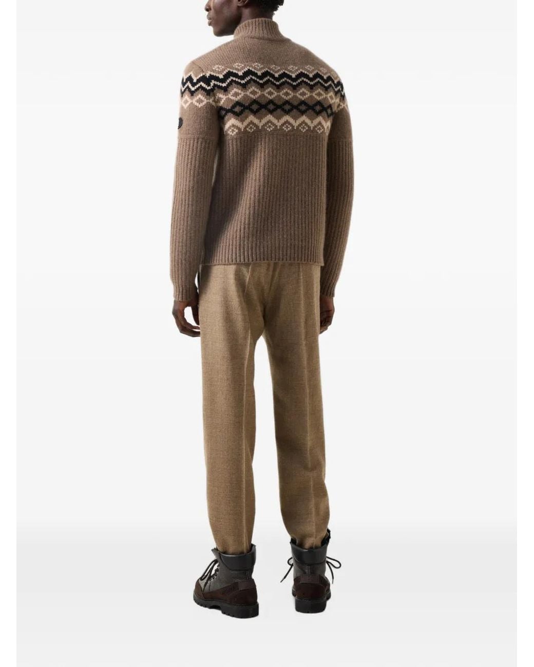 Bogner Brown Ludi Fair Isle Cashmere Sweater for men