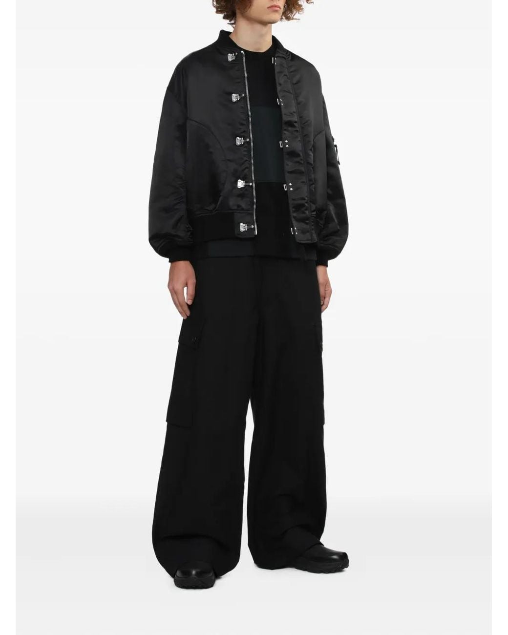 Comme des Garçons Black Satin-Finish Bomber Jacket for men