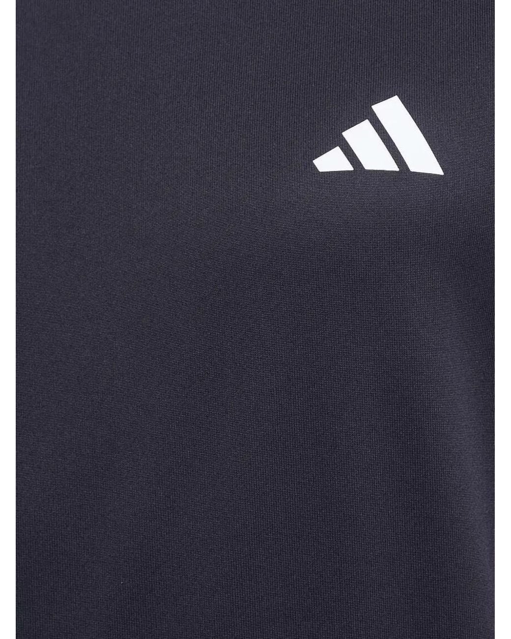Adidas Blue Logo-Print Hoodie for men