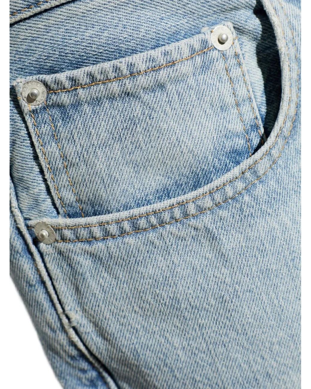 Haikure Blue Five-Pocket Wide-Leg Jeans for men