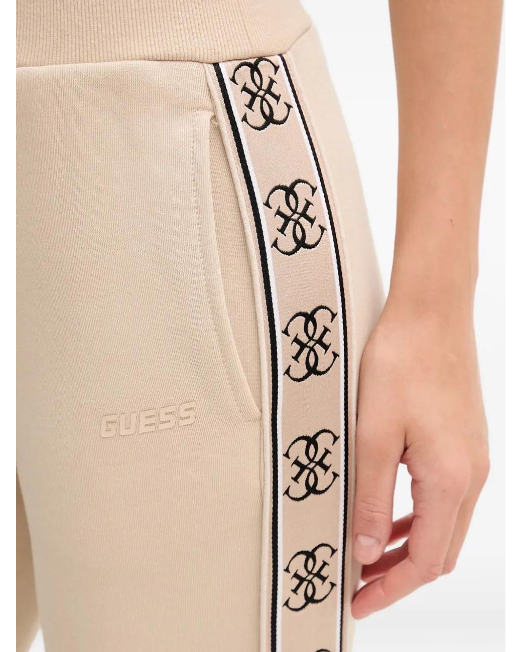 Guess Natural Side Logo Tape Joggers