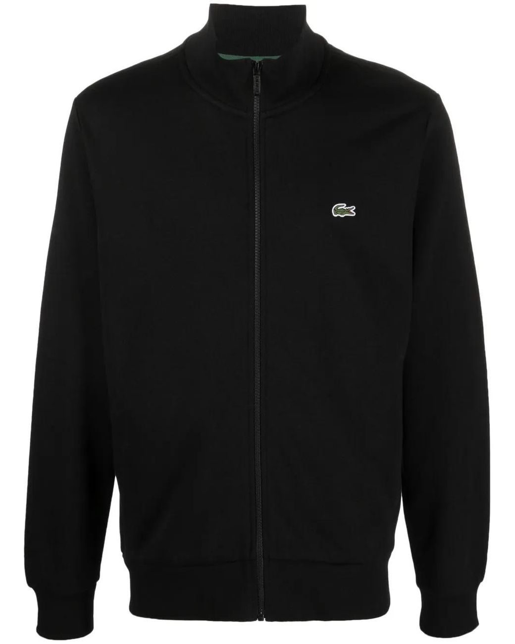 Lacoste Black High-Neck Zip-Fastening Sweatshirt for men