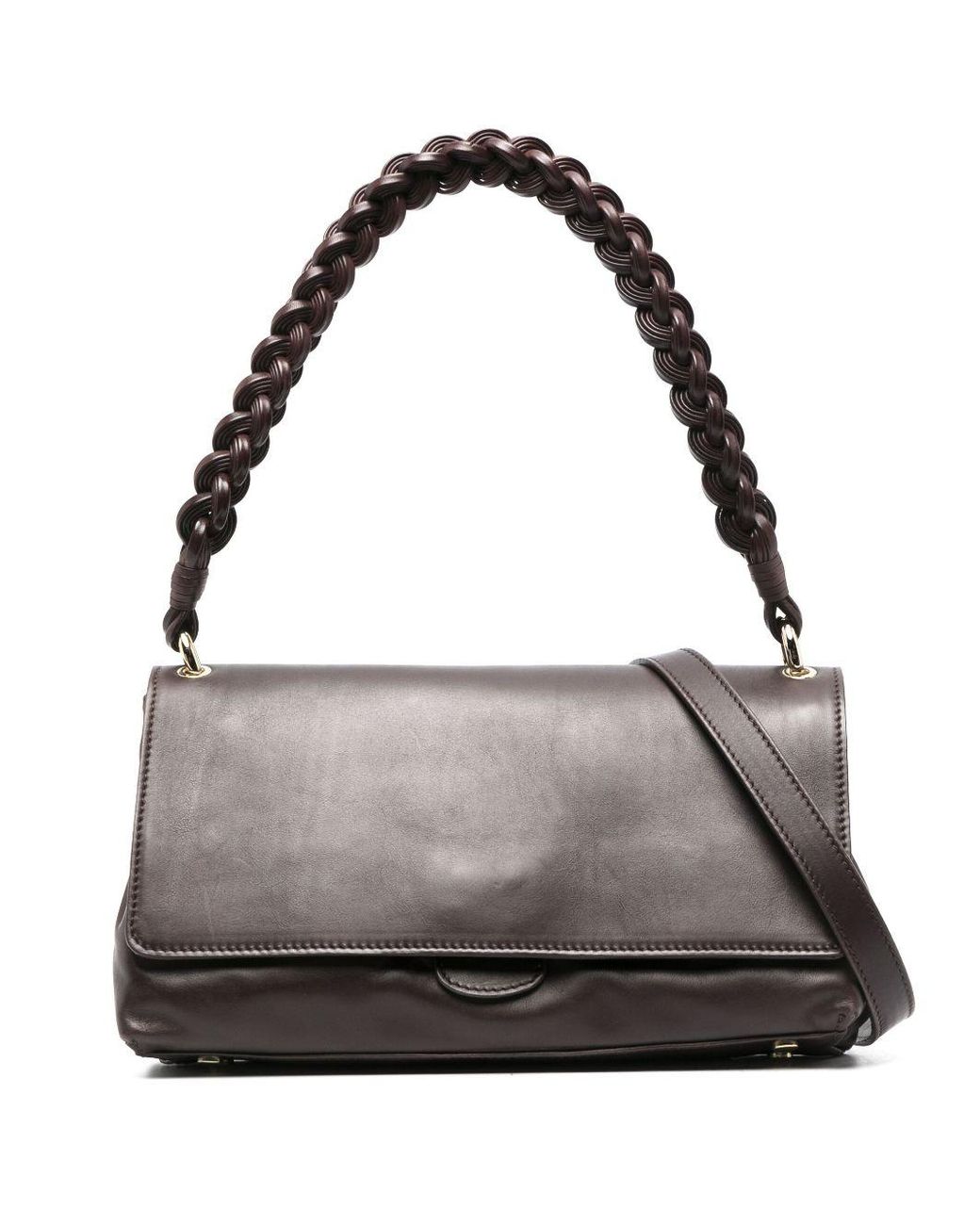 Officine Creative Nolita Woven 212 Leather Shoulder Bag in Gray | Lyst