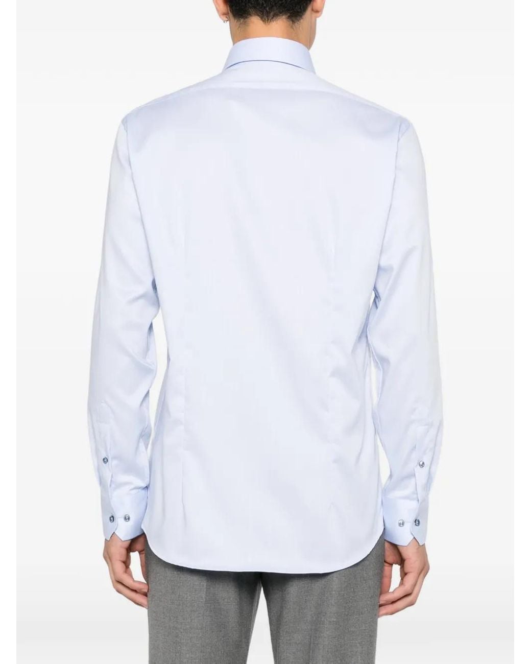 Sand White Gordon Long-Sleeve Button-Down Shirt for men