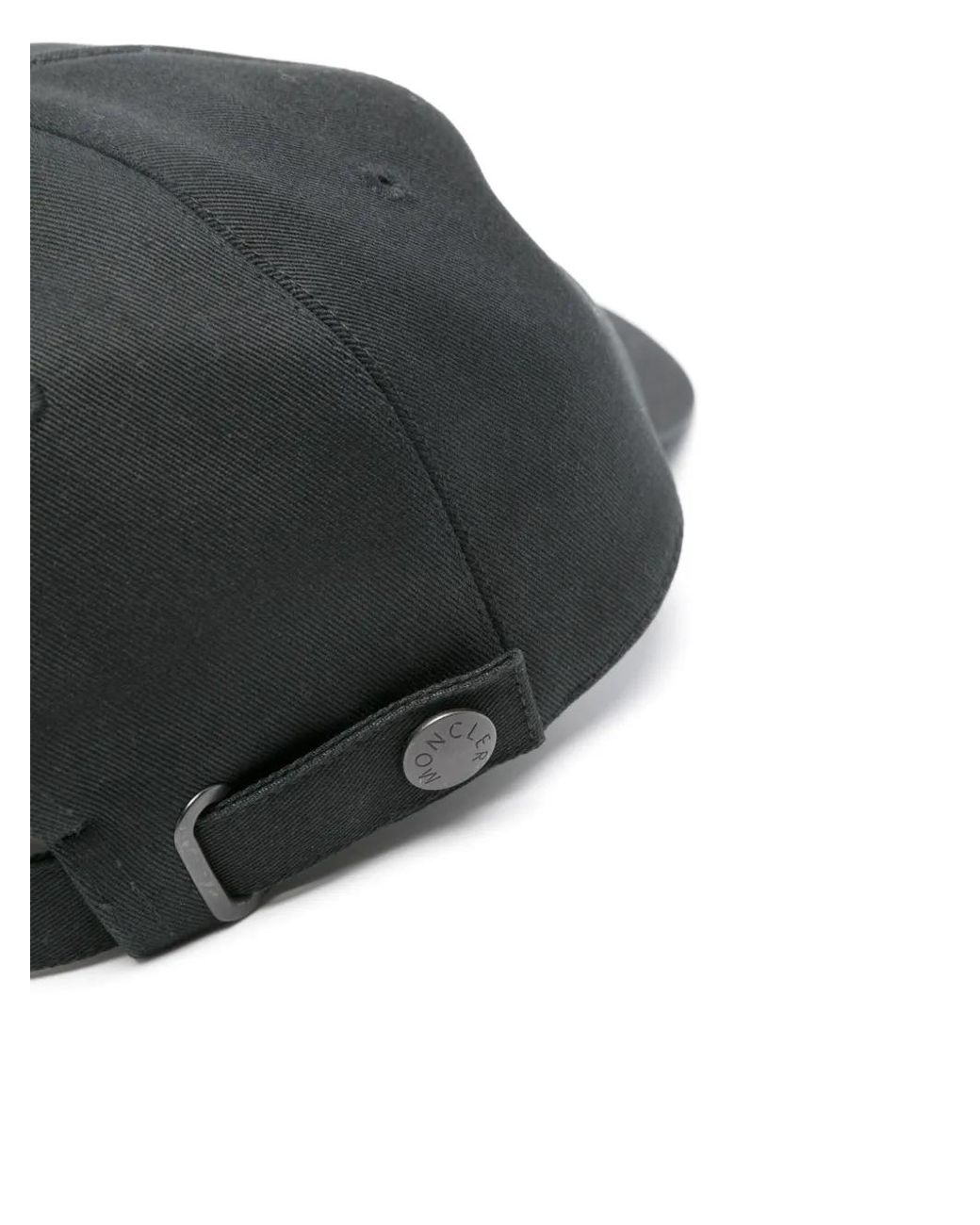 Moncler Black Logo-Patch Baseball Cap for men