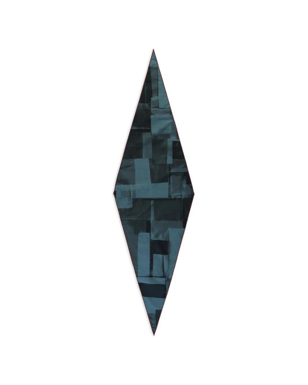 Zegna Blue Geometric-Print Diamond-Shaped Scarf for men