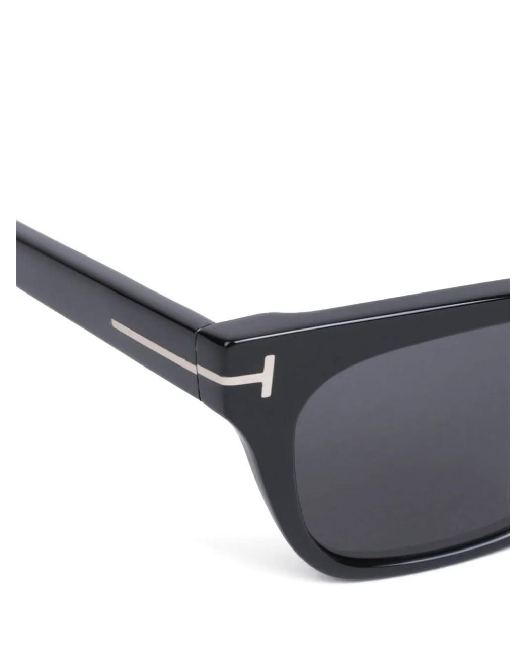 Tom Ford Gray T-Logo Square-Frame Sunglasses