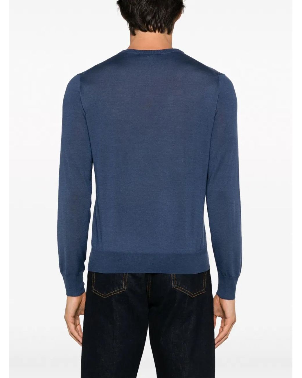 Pull En Maille Fine Canali pour homme en coloris Blue