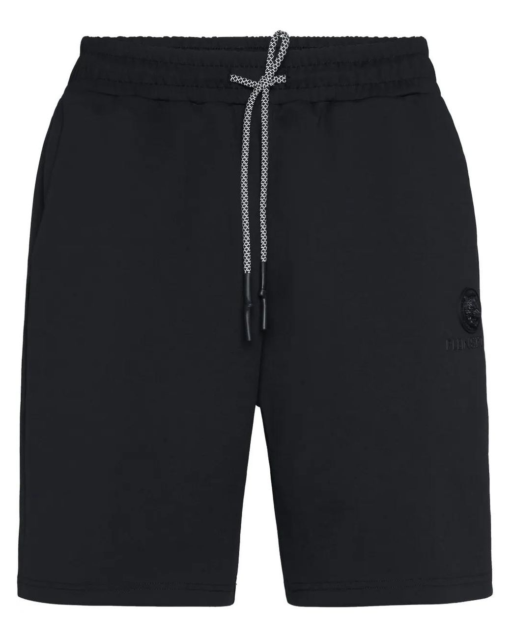 Philipp Plein Black Technical Loose Fit Jogging Shorts for men