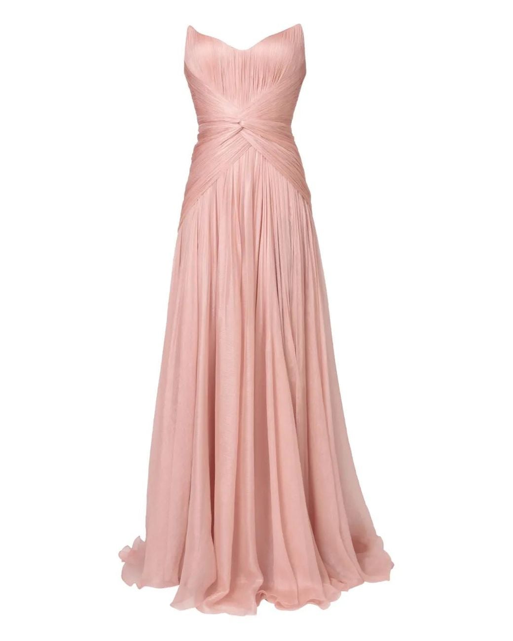 IRIS SERBAN Pink Eleonora Strapless Maxi Dress
