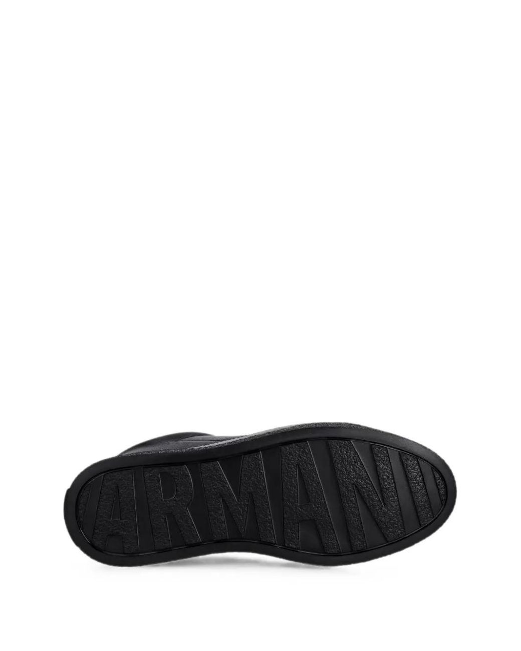 ARMANI EXCHANGE Black Logo-Print Lace-Up Sneakers for men