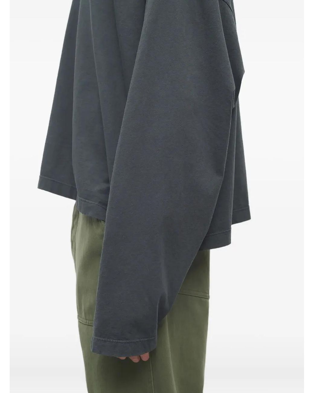 The Row Gray Haru Long-Sleeve Crew-Neck Top for men