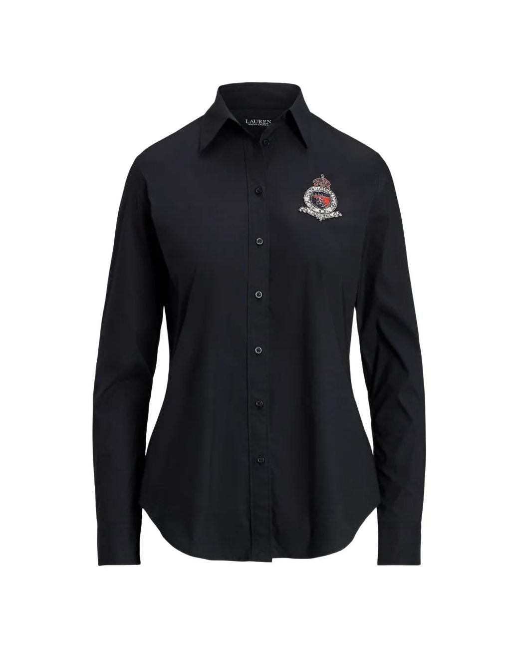 Ralph Lauren Blue Button Embellished Shirt