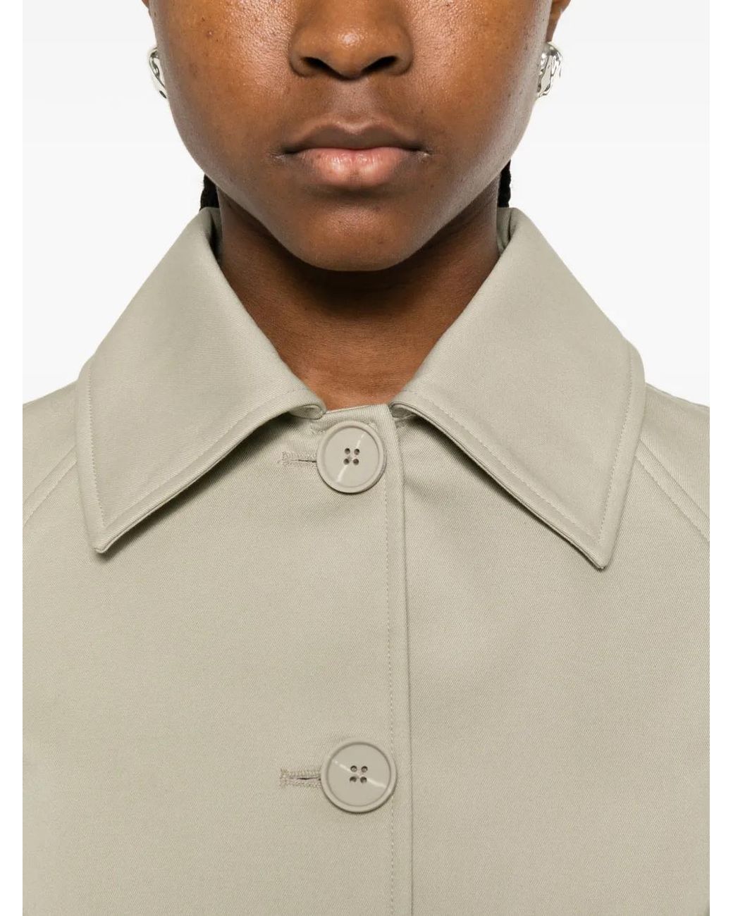 DIESEL Natural Button Short Cropped Jacket
