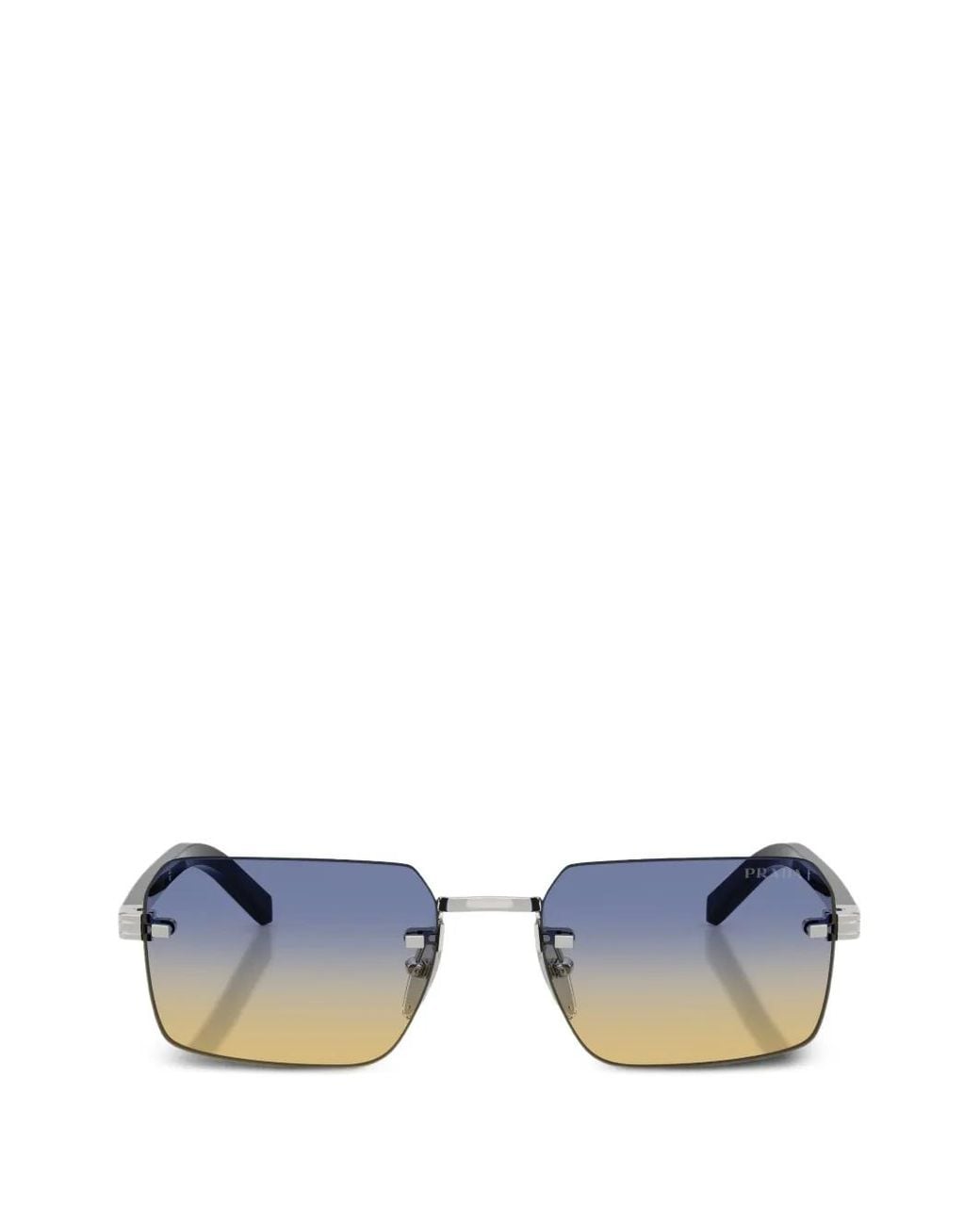 Prada Blue Rimless Sunglasses