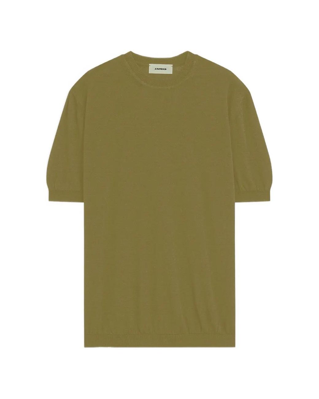 A PAPER KID Green Knitted T-Shirt for men