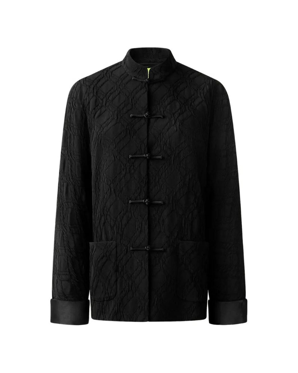 Shanghai Tang Black Jacquard Tang Jacket