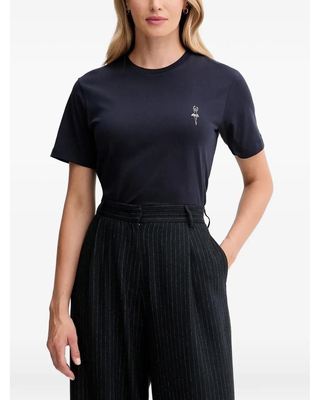 Bally Black Ballerina-Detail Top