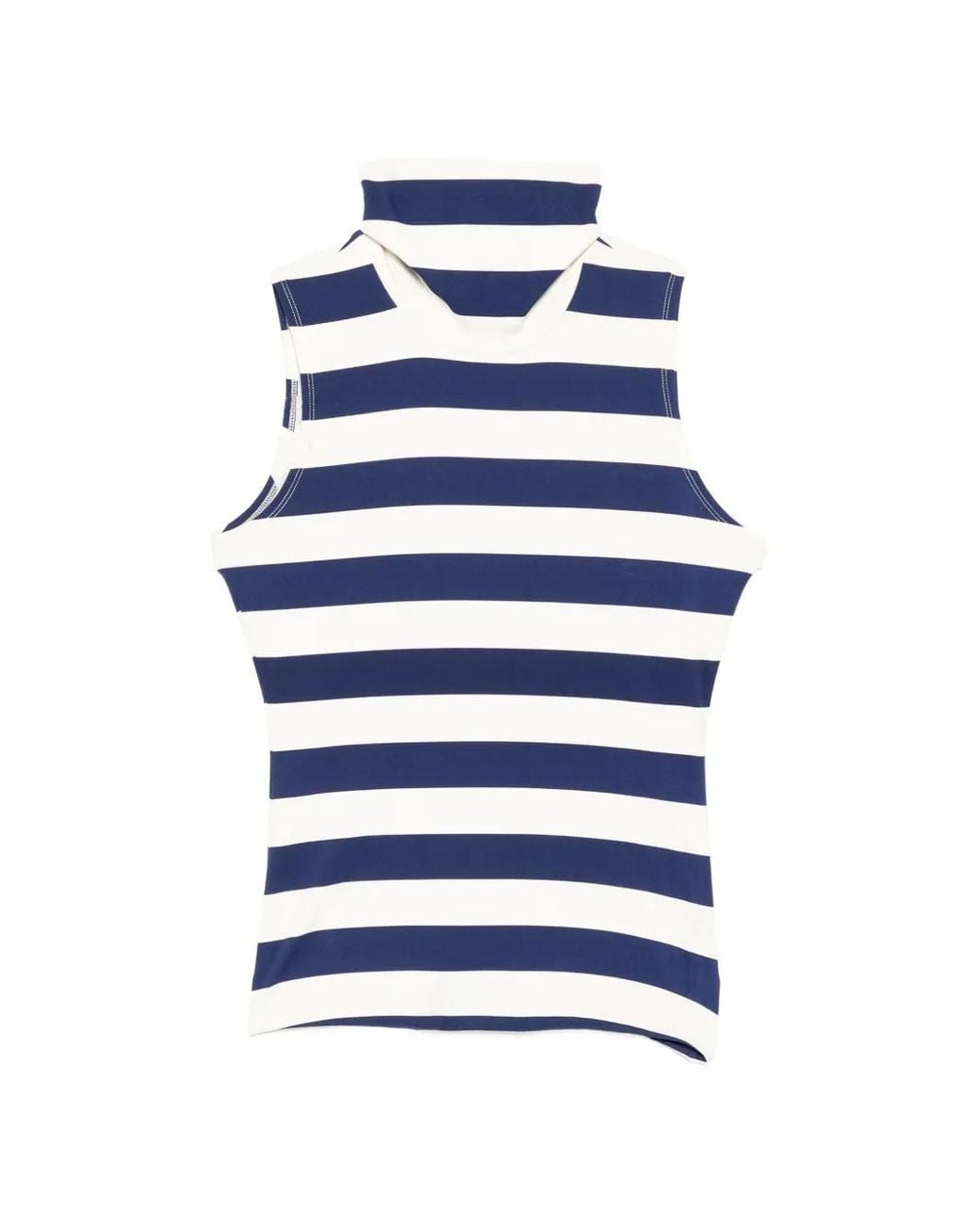 Cynthia Rowley Blue Sutton Sleeveless Top
