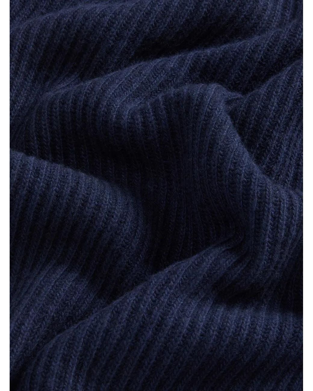 Woolrich Blue Ribbed Half-Zip Sweater for men