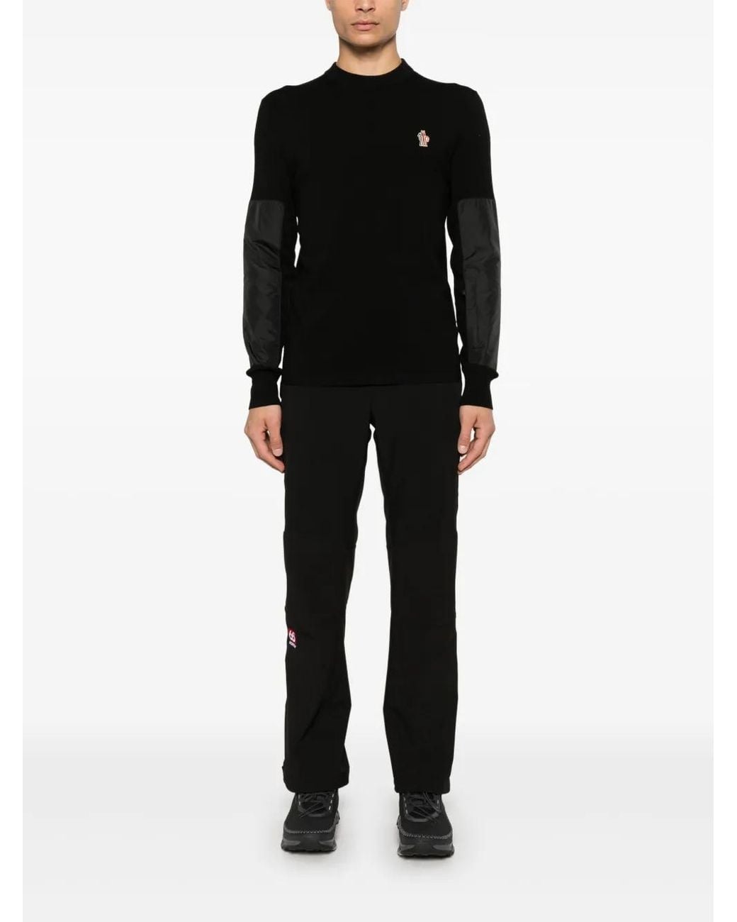 Pull À Bords Nervurés Moncler pour homme en coloris Black