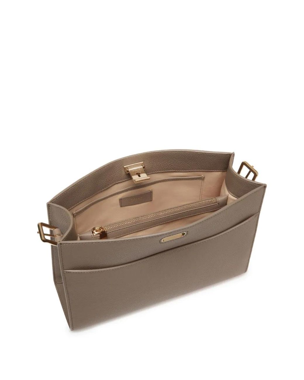 Bally Gray Lock Me Shoulder Bag