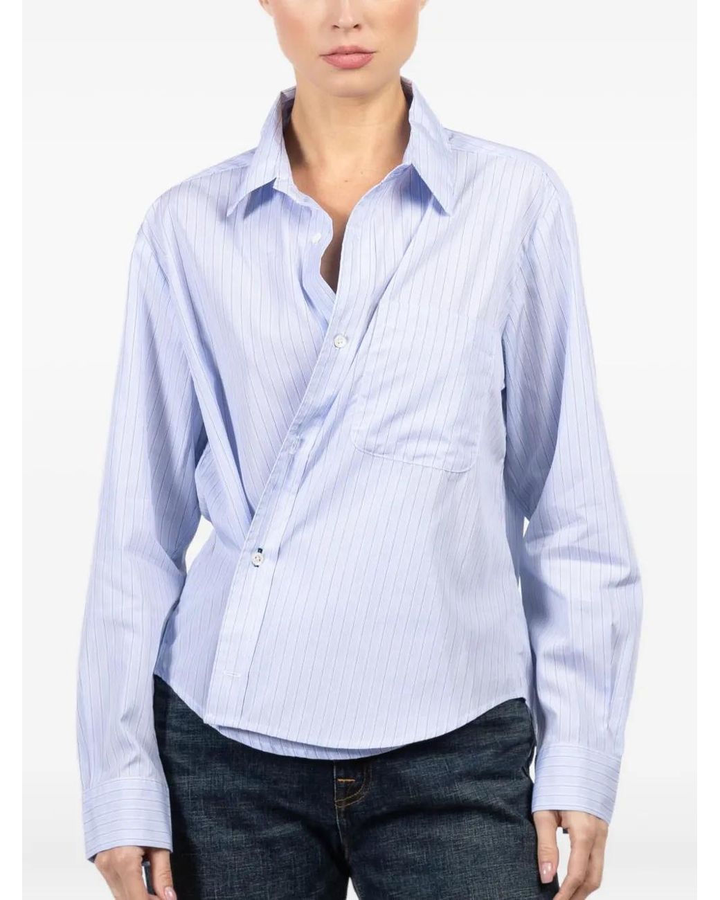 CISSA Gestreept Blouse in het White
