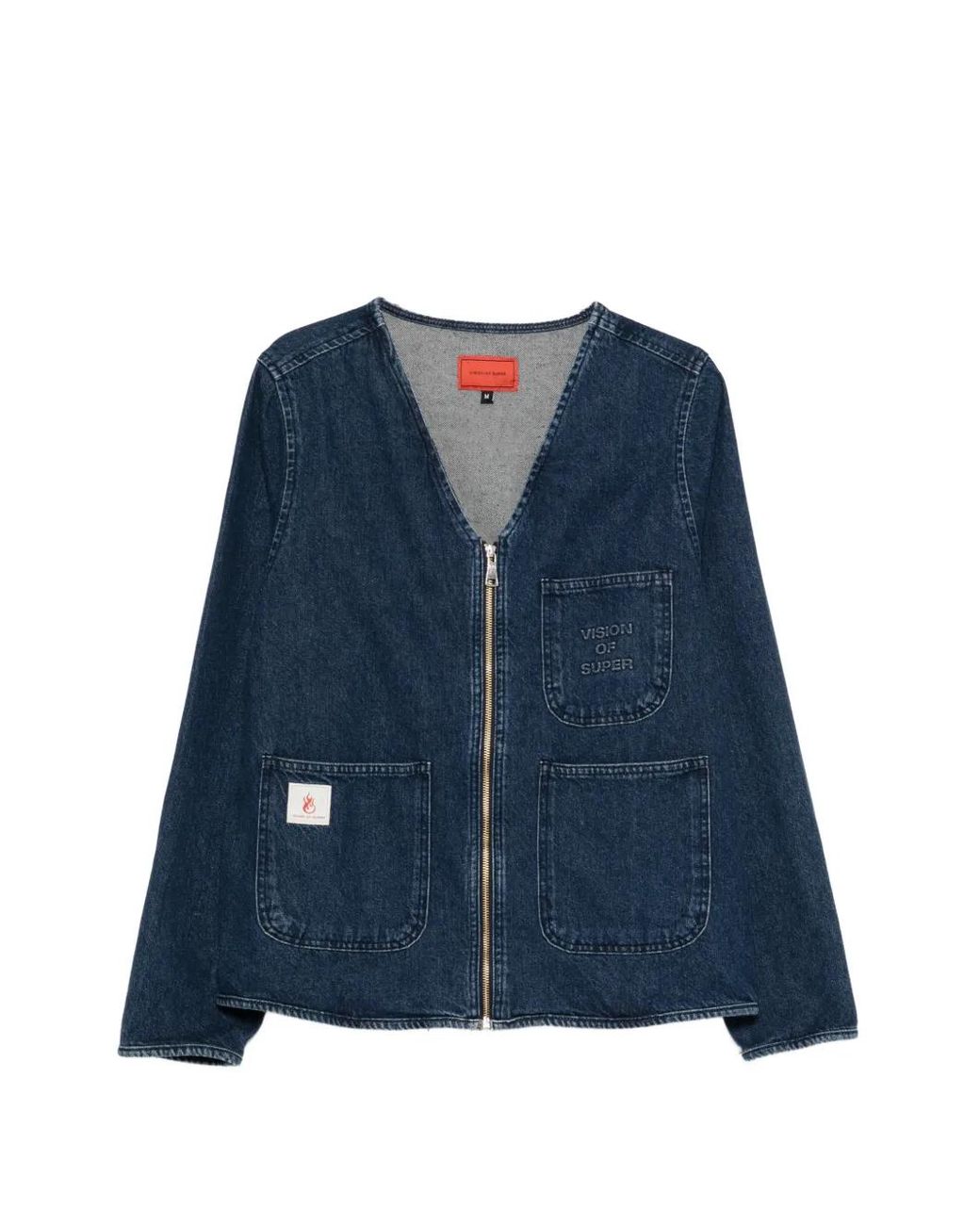 Vision Of Super Blue Pockets Zipped Jacket for men