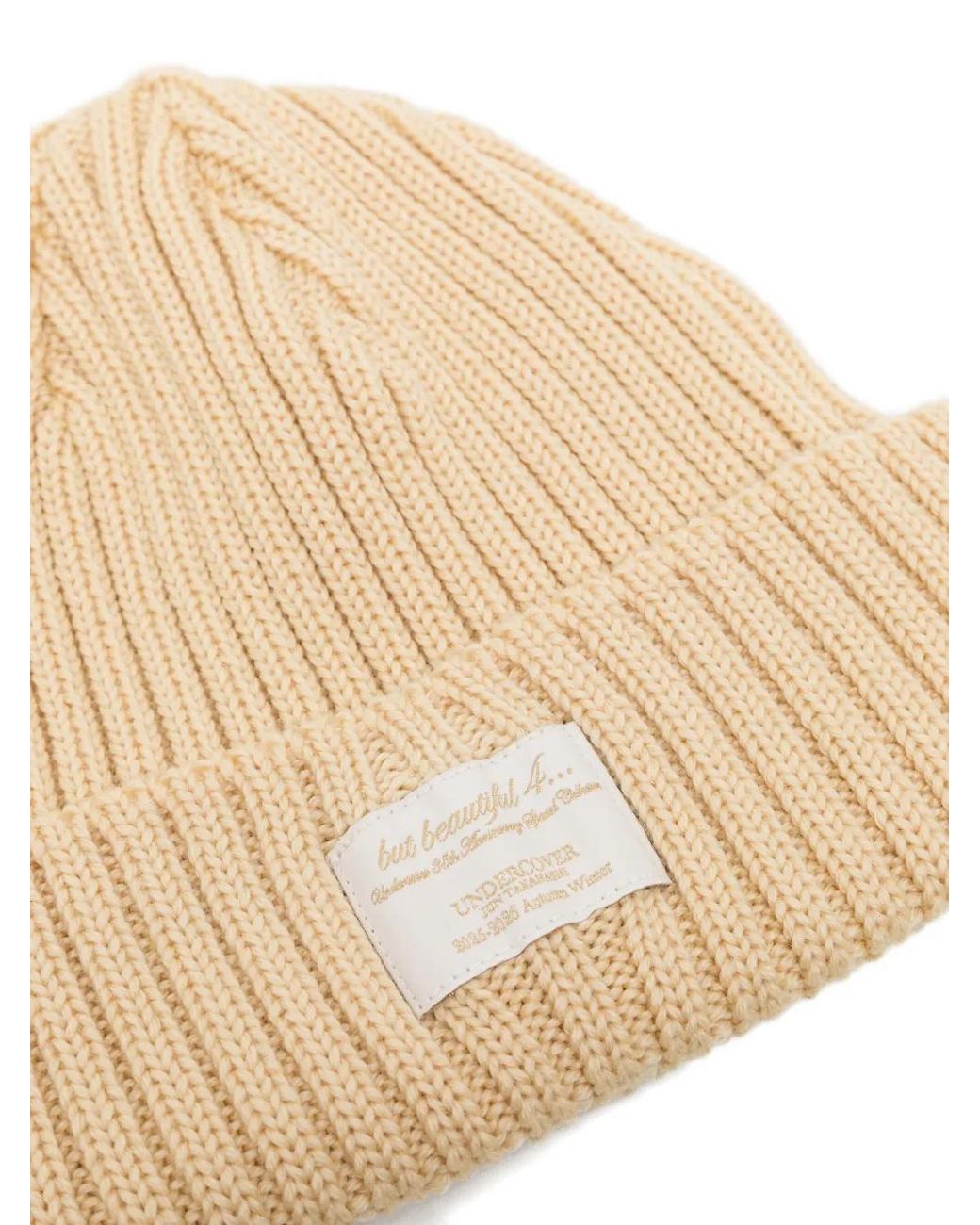 Undercover Natural Logo-Patch Beanie Hat