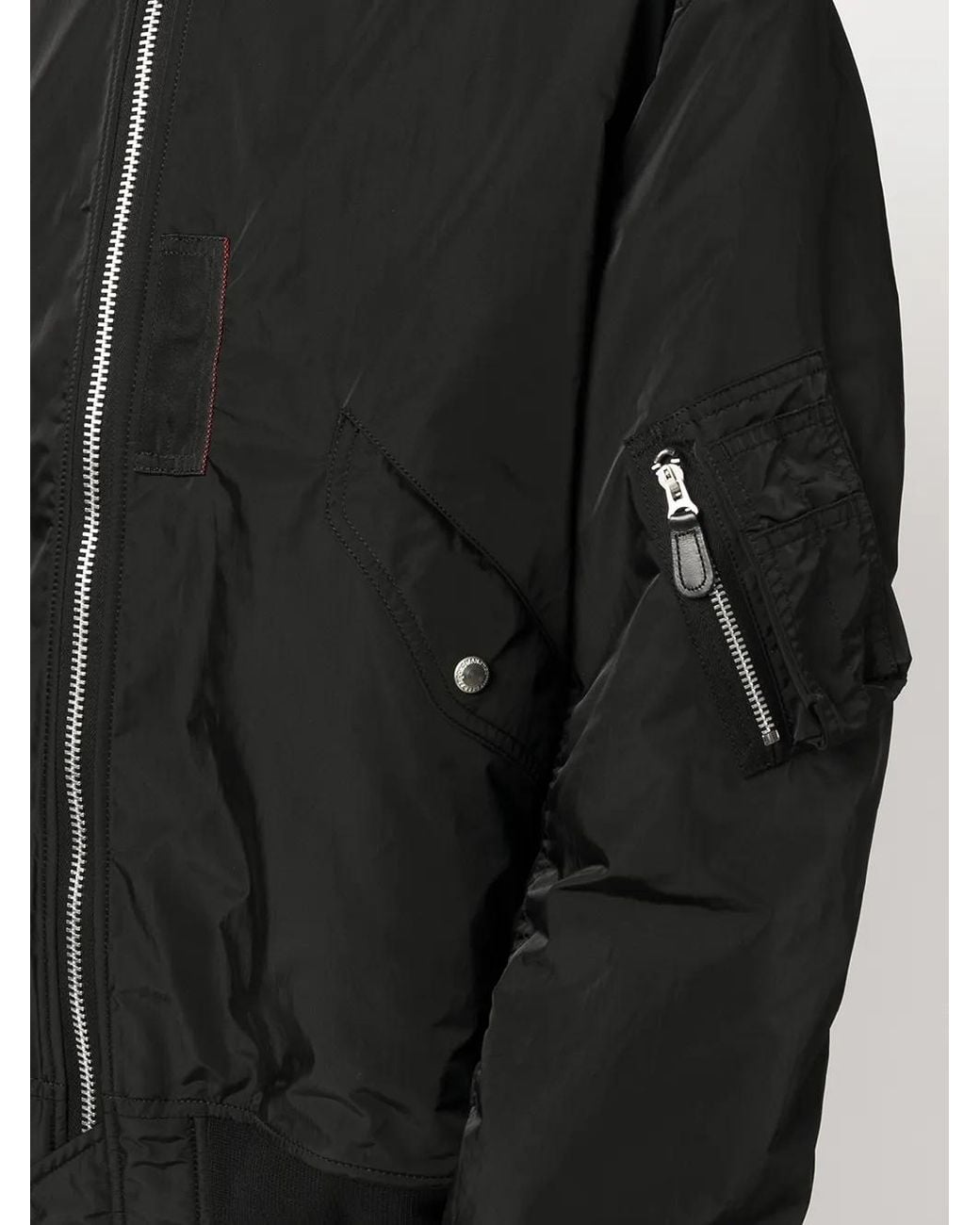 Junya Watanabe Black Zip-Up Bomber Jacket for men