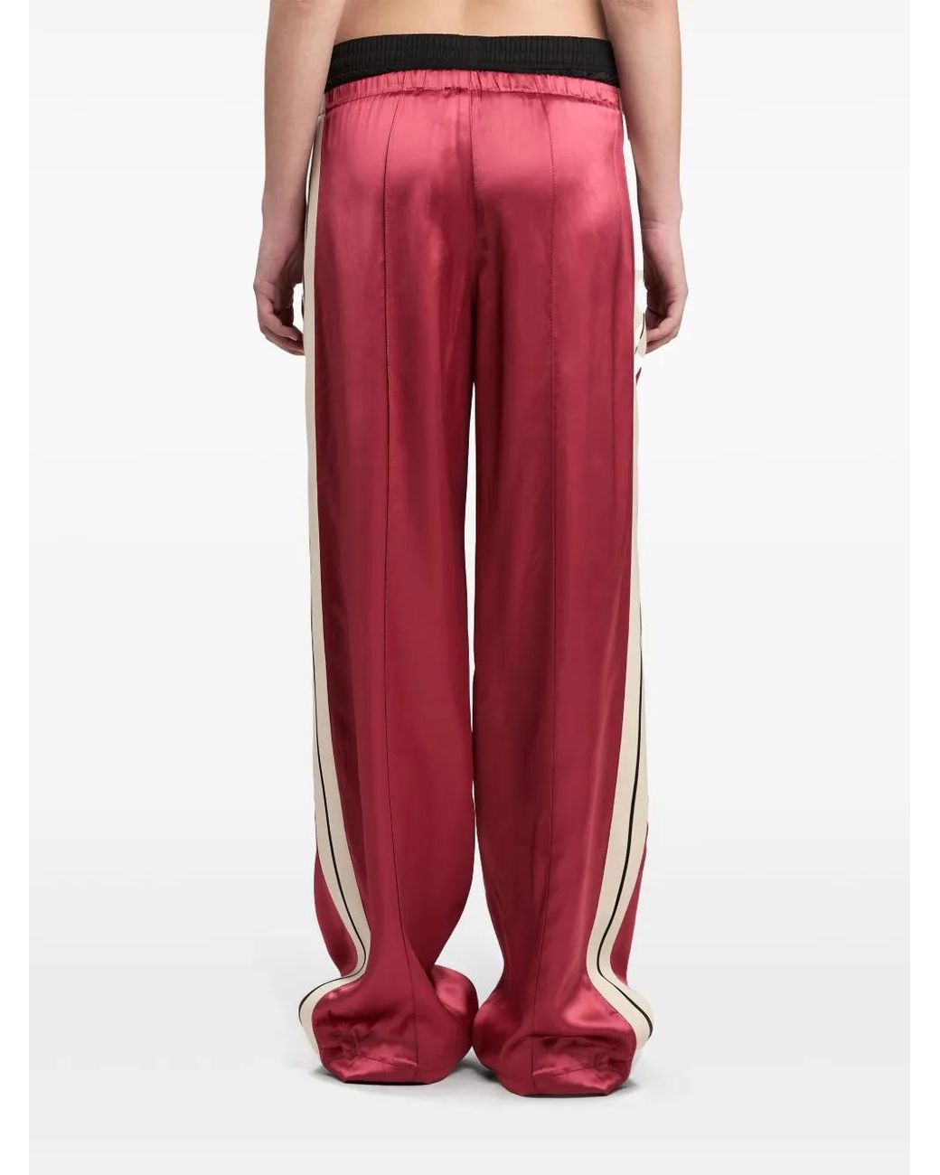 Palm Angels Red Logo Fluid Track Pants