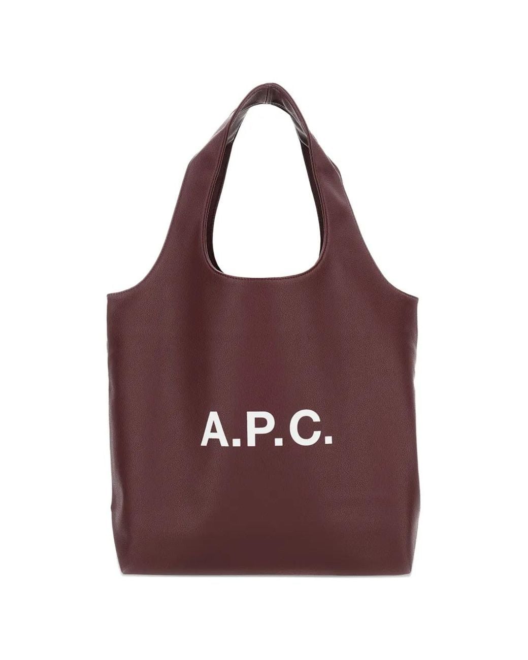 A.P.C. Purple Logo-Print Shoulder Bag