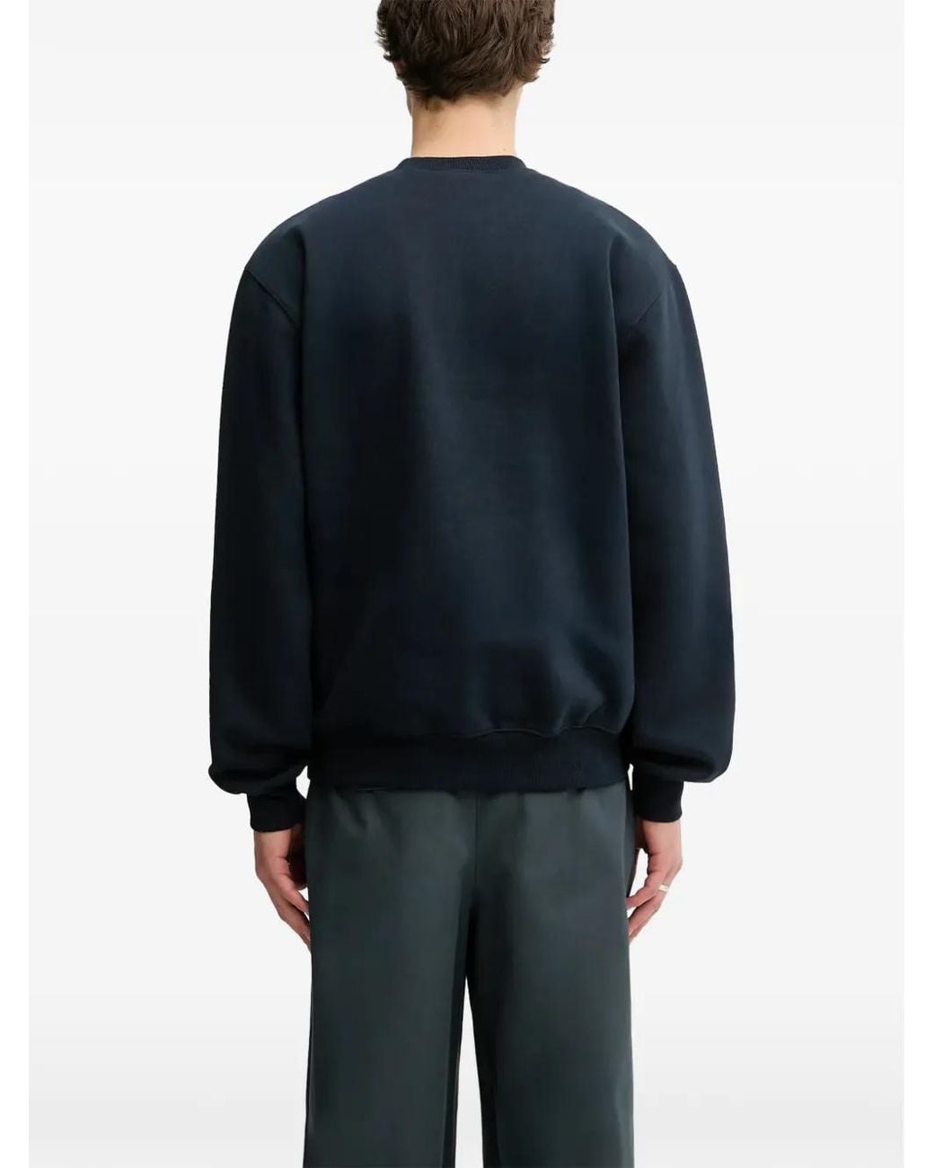Carhartt Blue Embroidered-Logo Sweatshirt for men