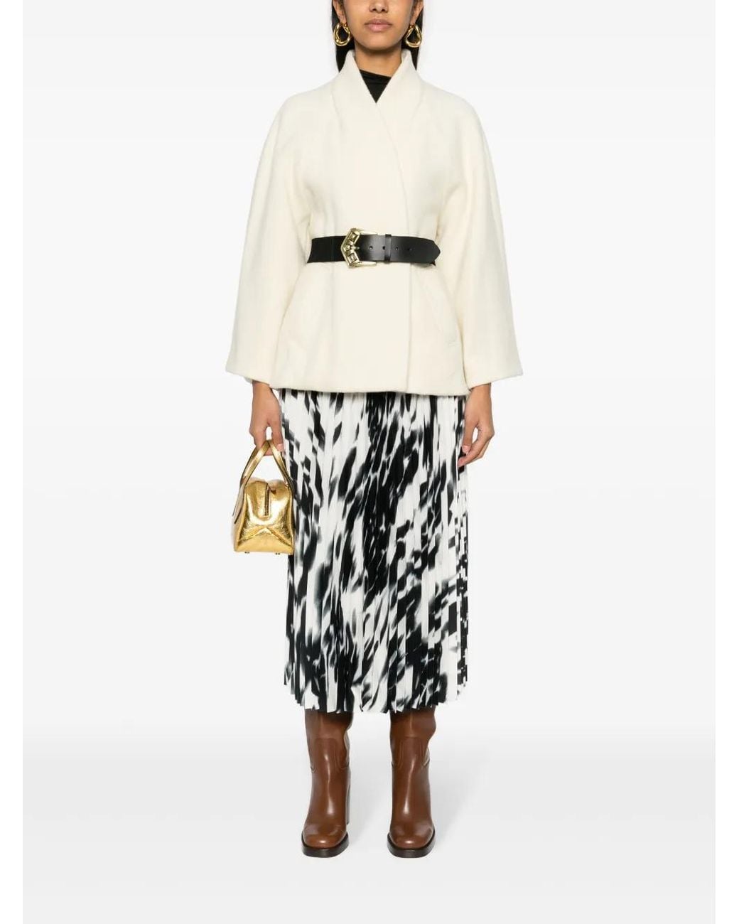 Ba&sh White Hini Belted Jacket