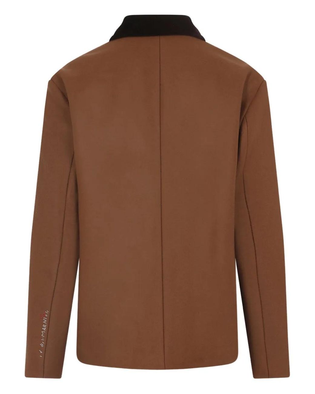 Marni Brown Textured-Collar Pocket Jacket for men