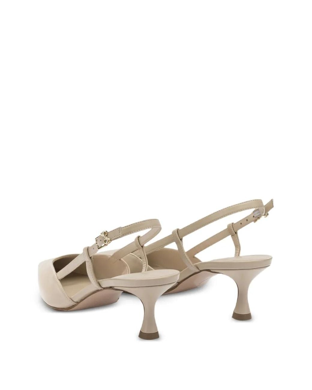 Sergio Levantesi White Elsa Pointed Strap Pumps