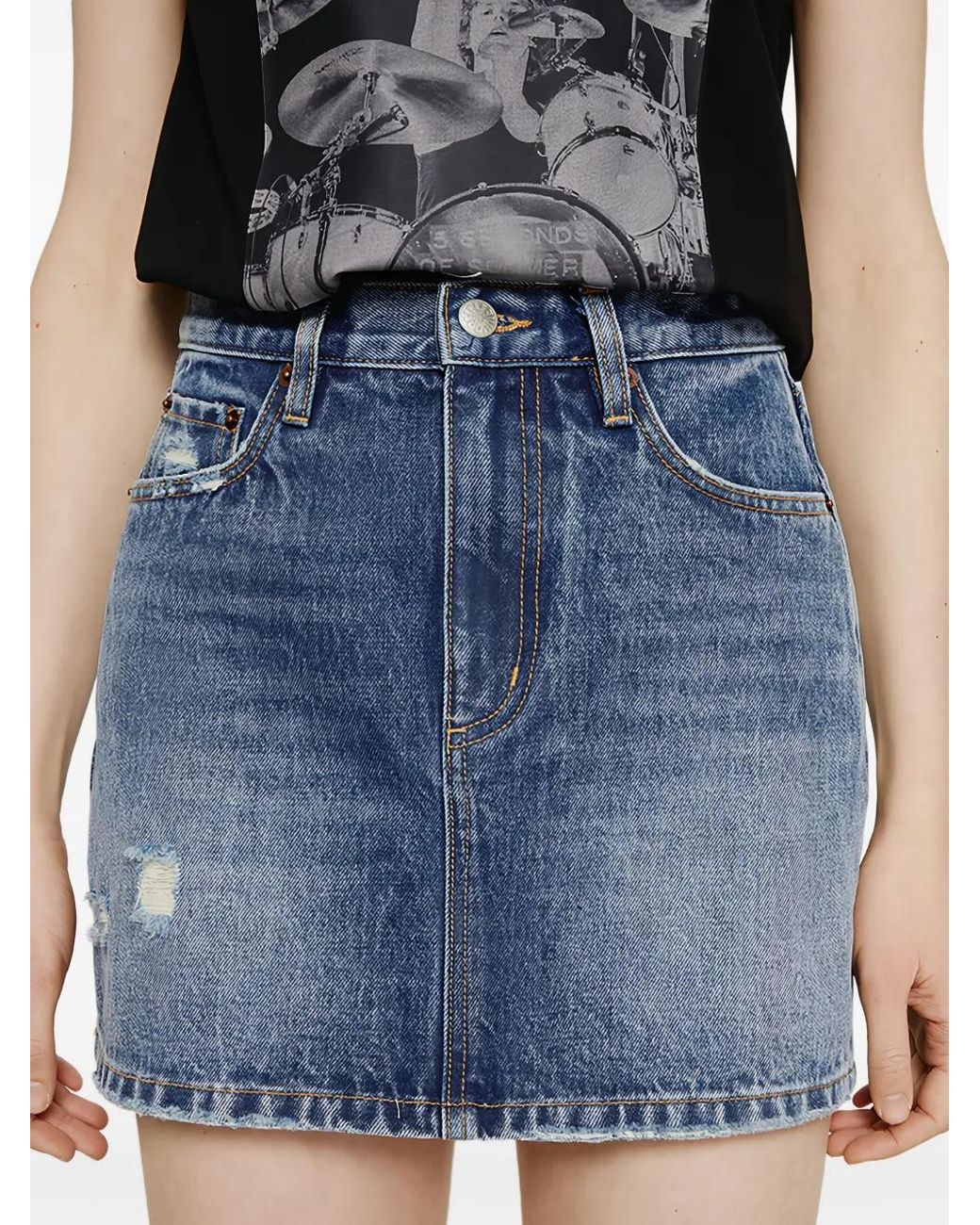 Hey Joanie Blue 80's Mini Skirt