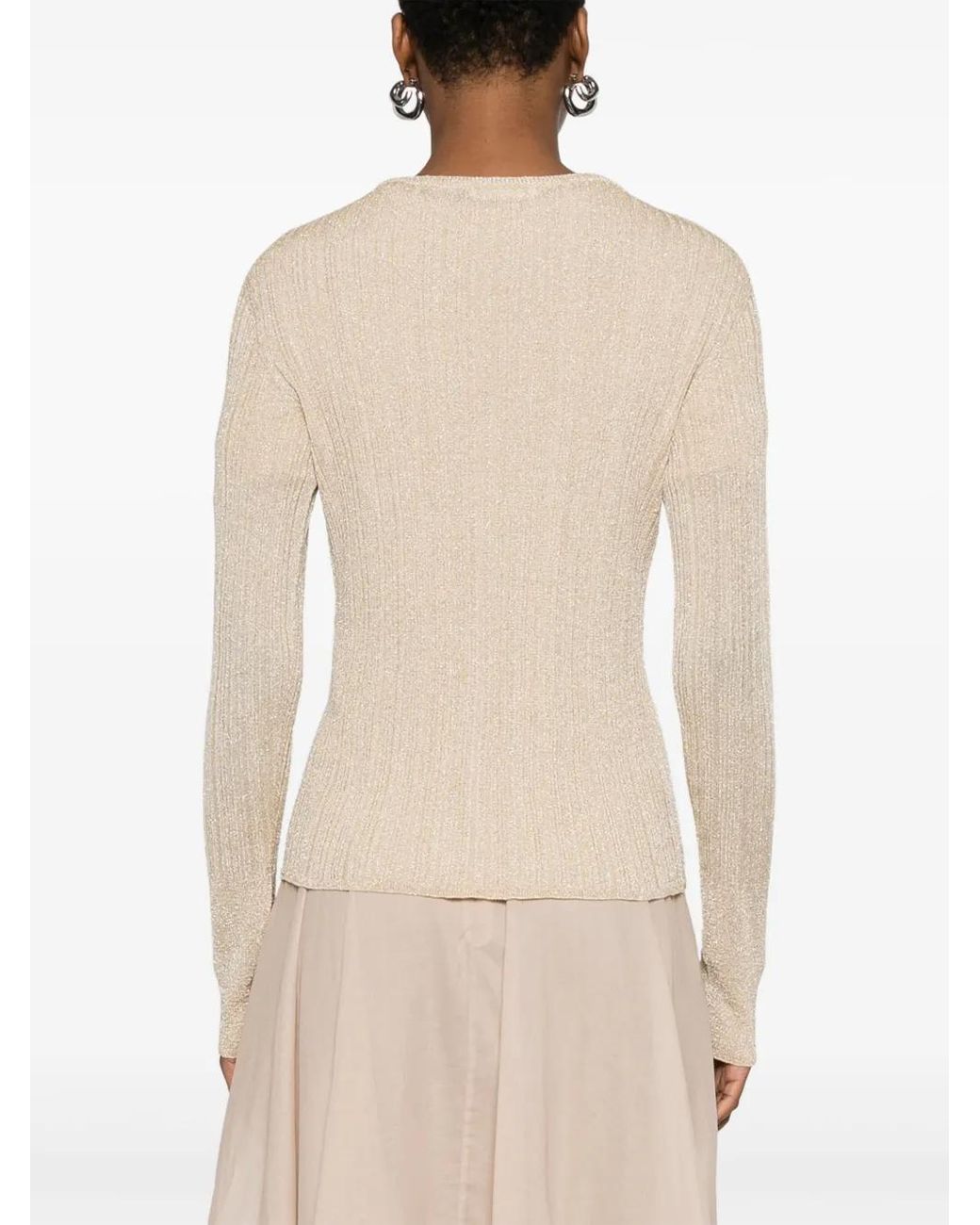 Majestic Filatures Ribbed Cardigan in Natural | Lyst