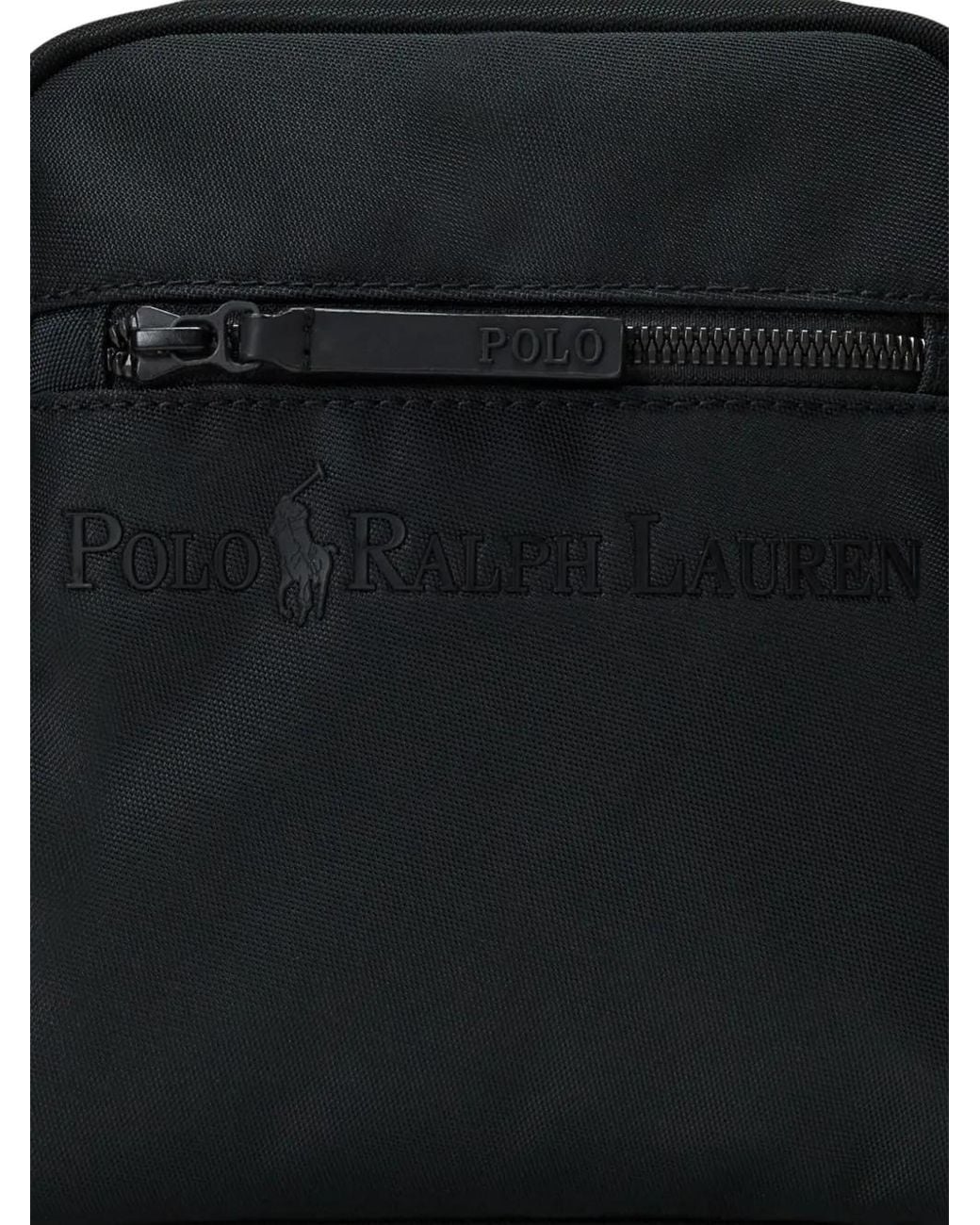 Polo Ralph Lauren Black Tonal Logo Crossbody Bag for men