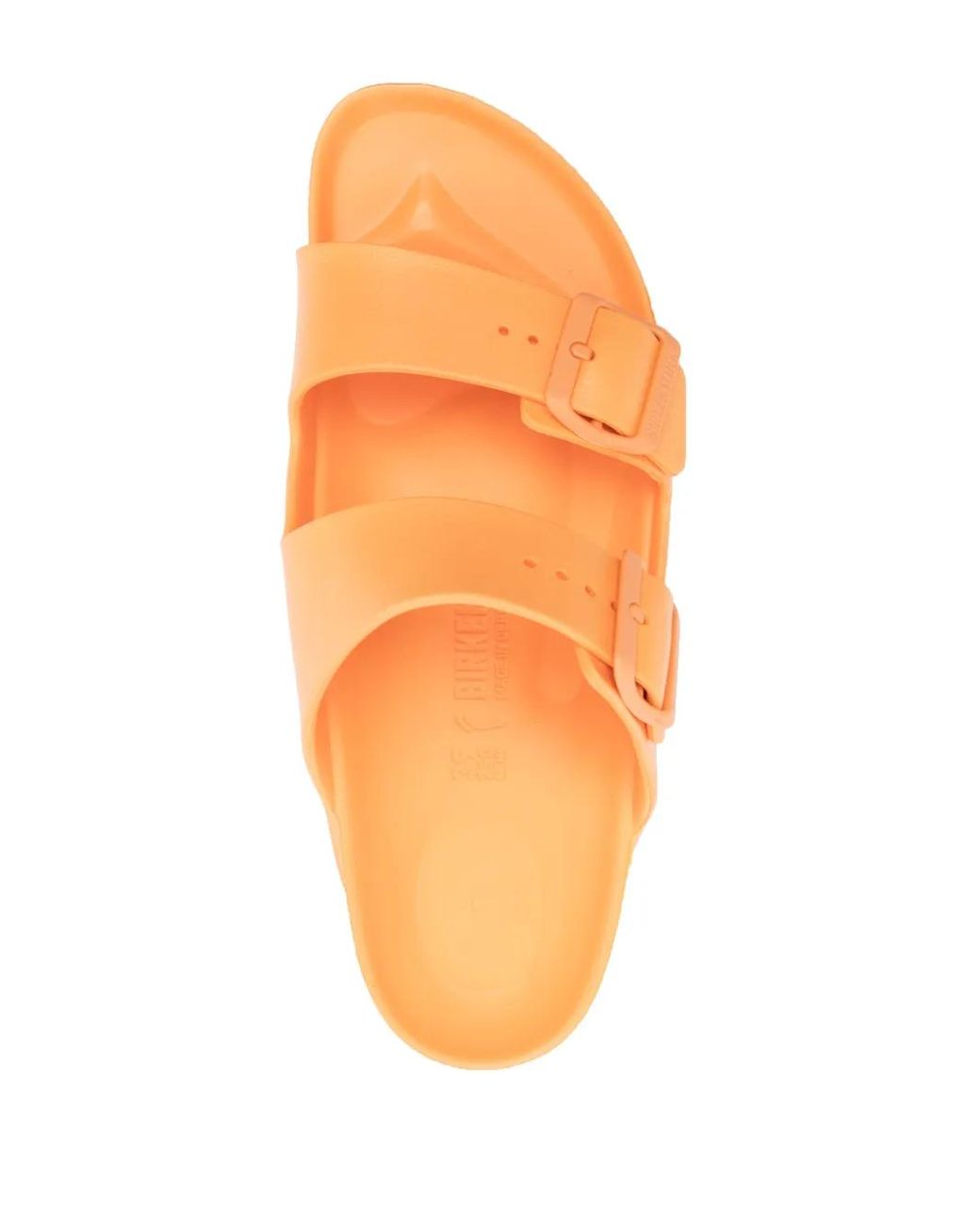 Birkenstock Orange Claquettes Arizona À Double Boucle