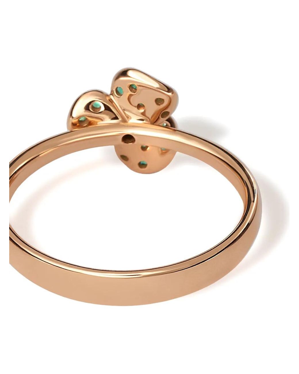 Leo Pizzo Pink 18K Rose Candy Flora Emerald And Diamond Ring