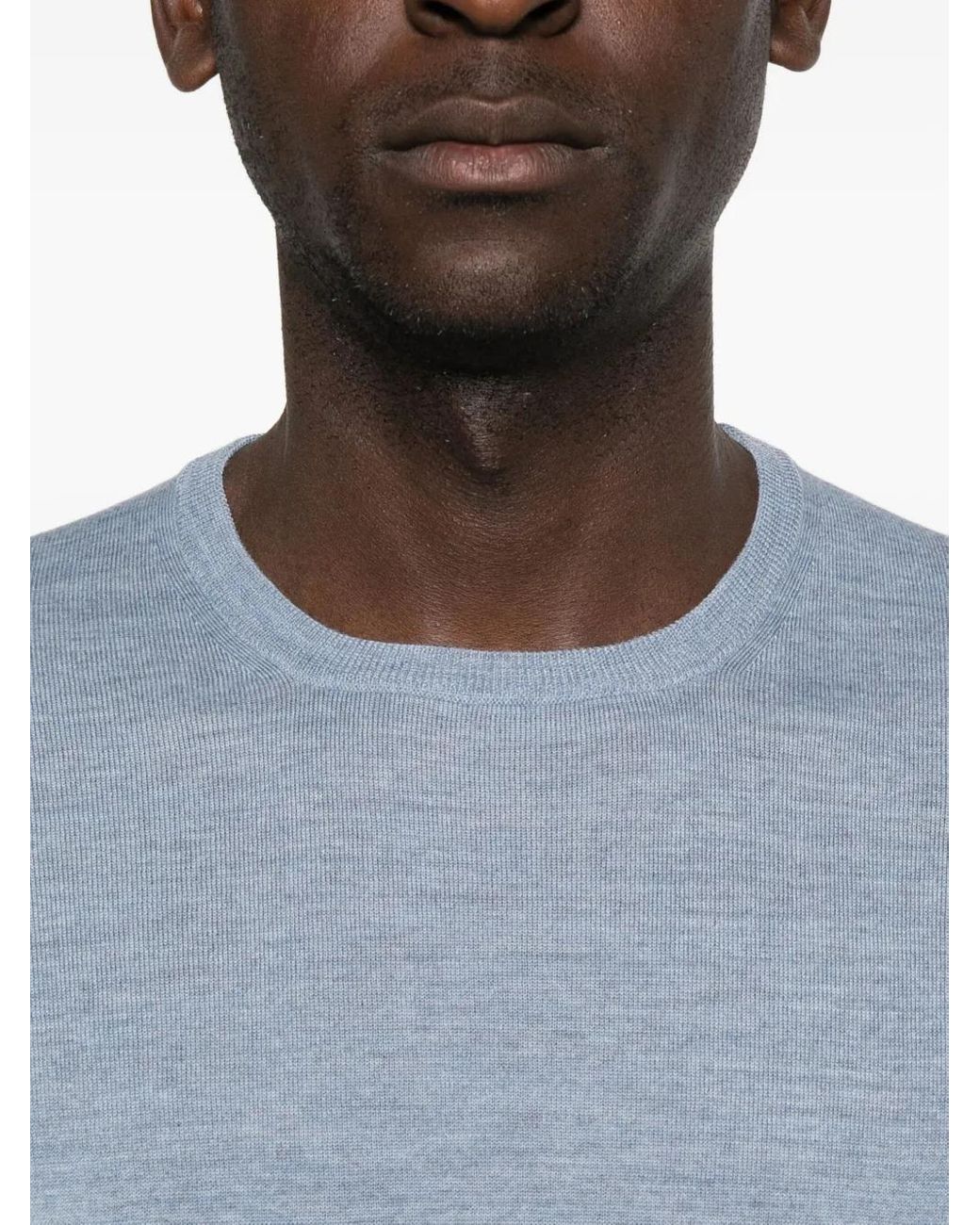 GIUUNO Blue Crew-Neck Sweater for men