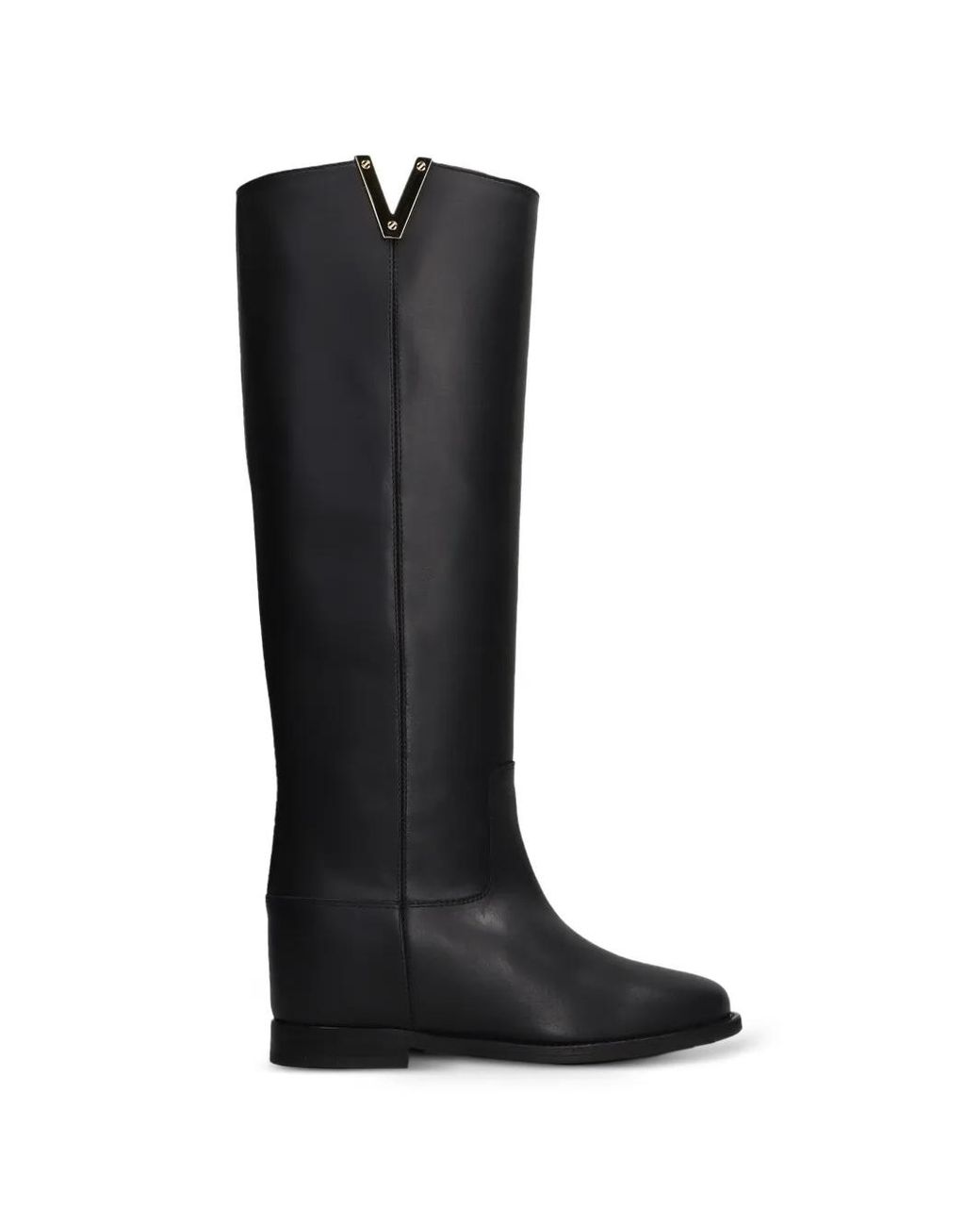 Via Roma 15 Black Knee-High Boots