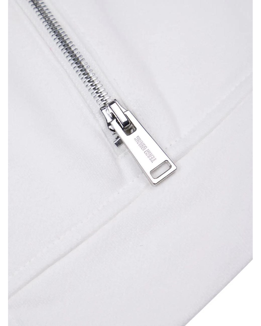 TEAM WANG design White Logo-Print Cropped Track Jacket