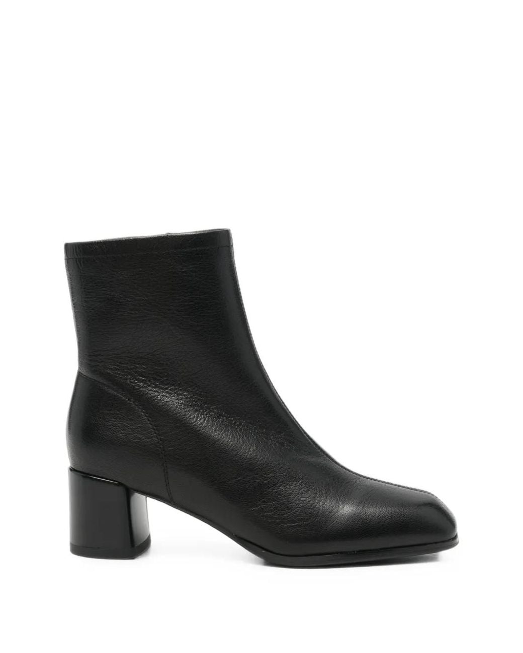 SERGIO MORETTI FIRENZE Black Square-Toe Ankle Boots