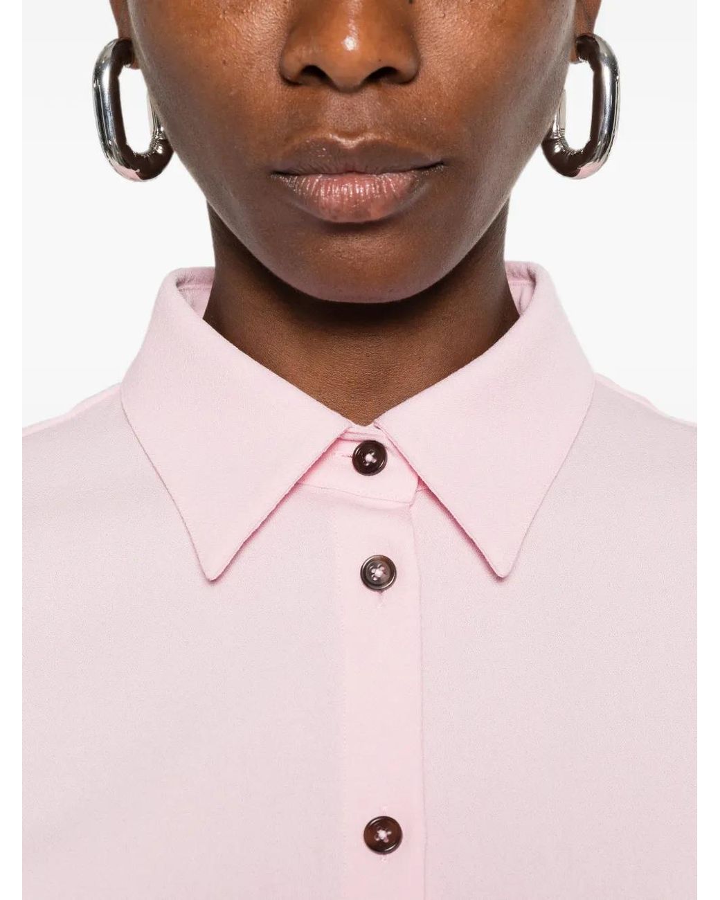 Jil Sander Button-Up Overhemd in het Pink
