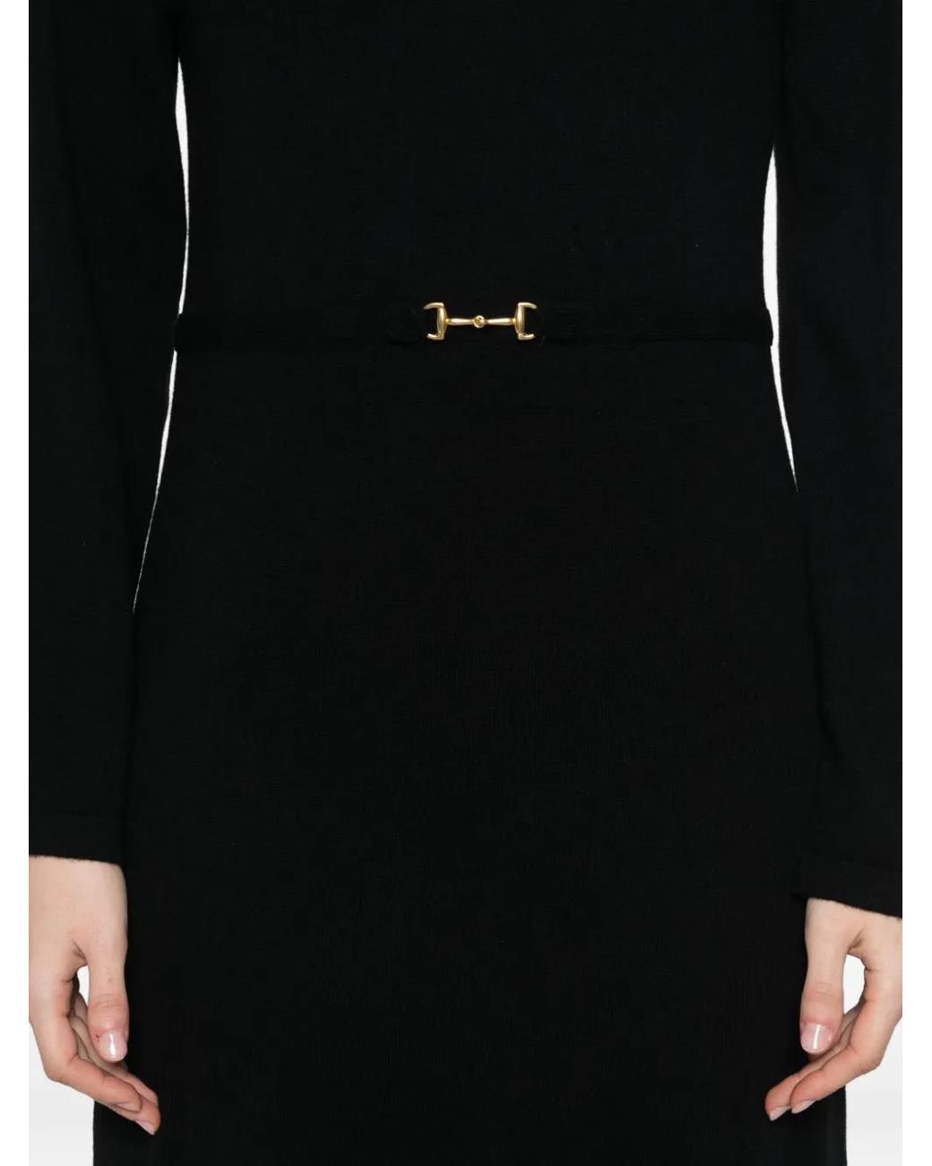 Rixo Black Elliettebit Detail Roll-Neck Maxi Dress