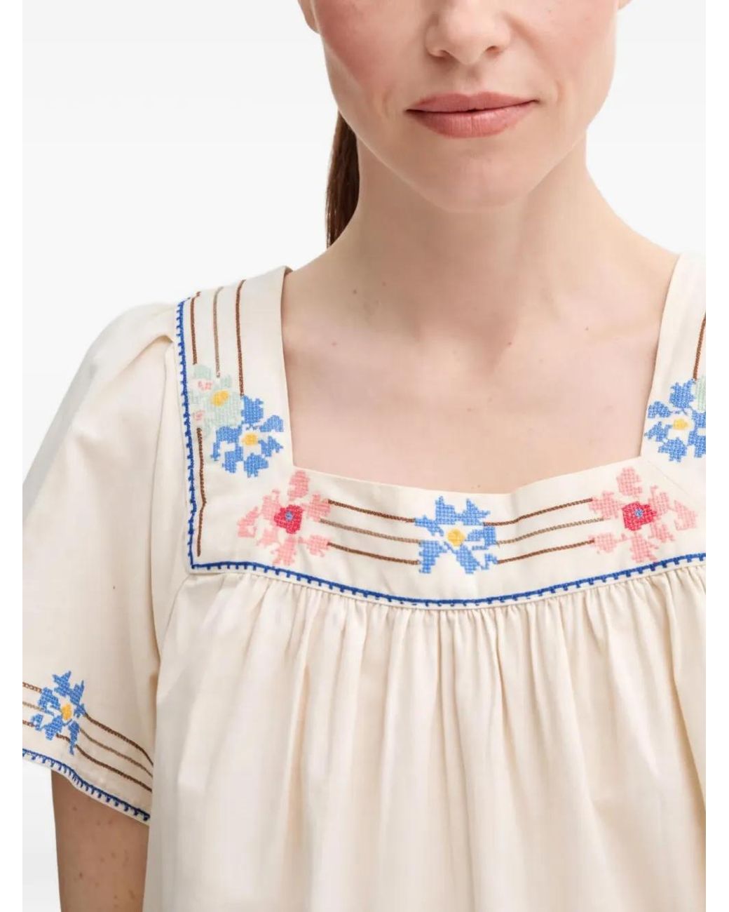 Levi's White Ambre Square-Neck Mini Dress