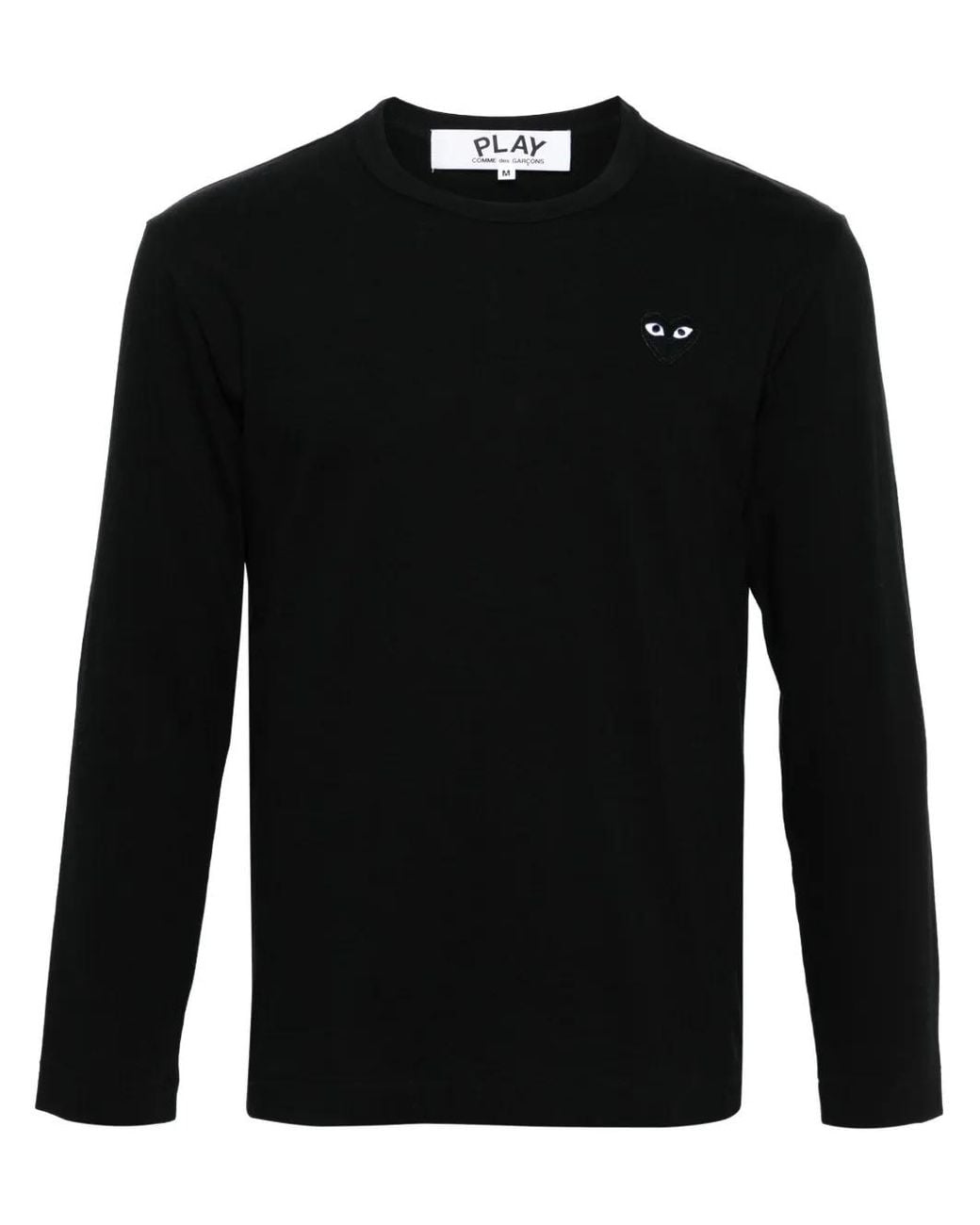 COMME DES GARÇONS PLAY Black T-Shirt With Application